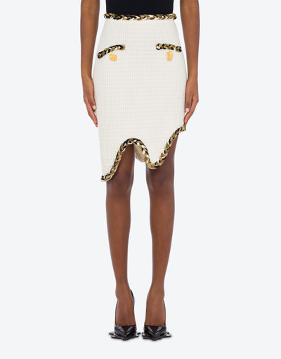 Moschino MORPHED EFFECT WOOL SKIRT outlook