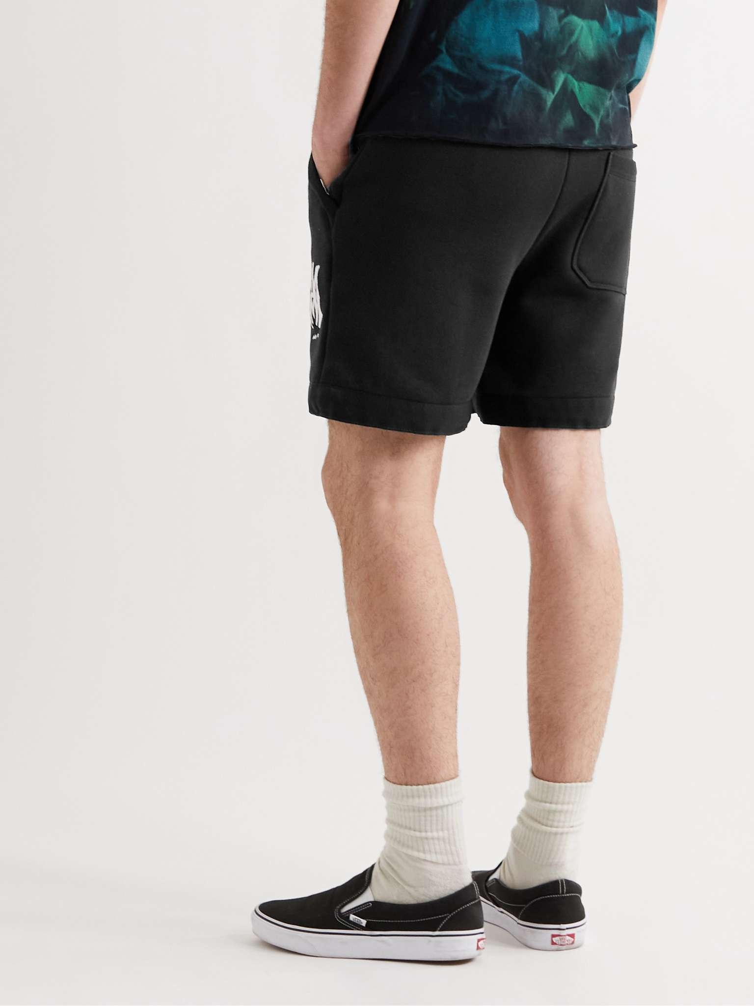 Logo-Embroidered Cotton-Jersey Drawstring Shorts - 4