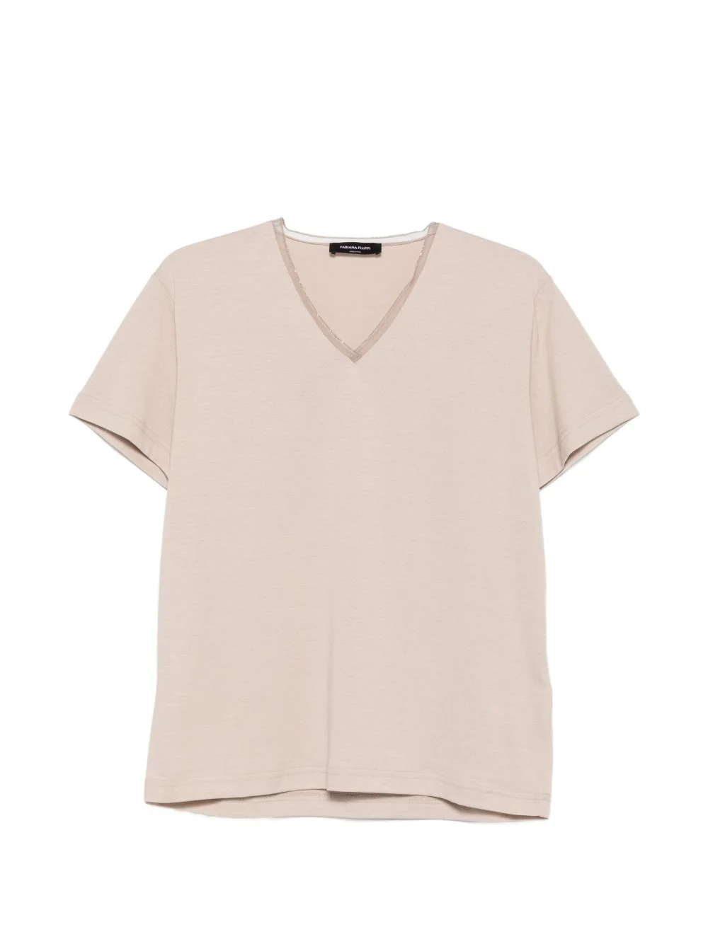 embellished V-neck T-shirt - 1
