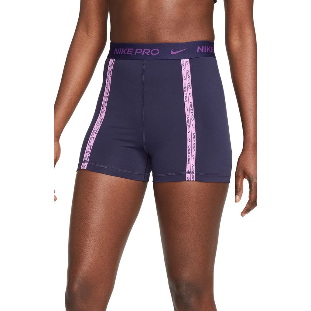 Nike Nike Dri FIT High Waist 3 Inch Shorts in Purple Ink Purple Cosmos at Nordstrom nordstrom REVERSIBLE