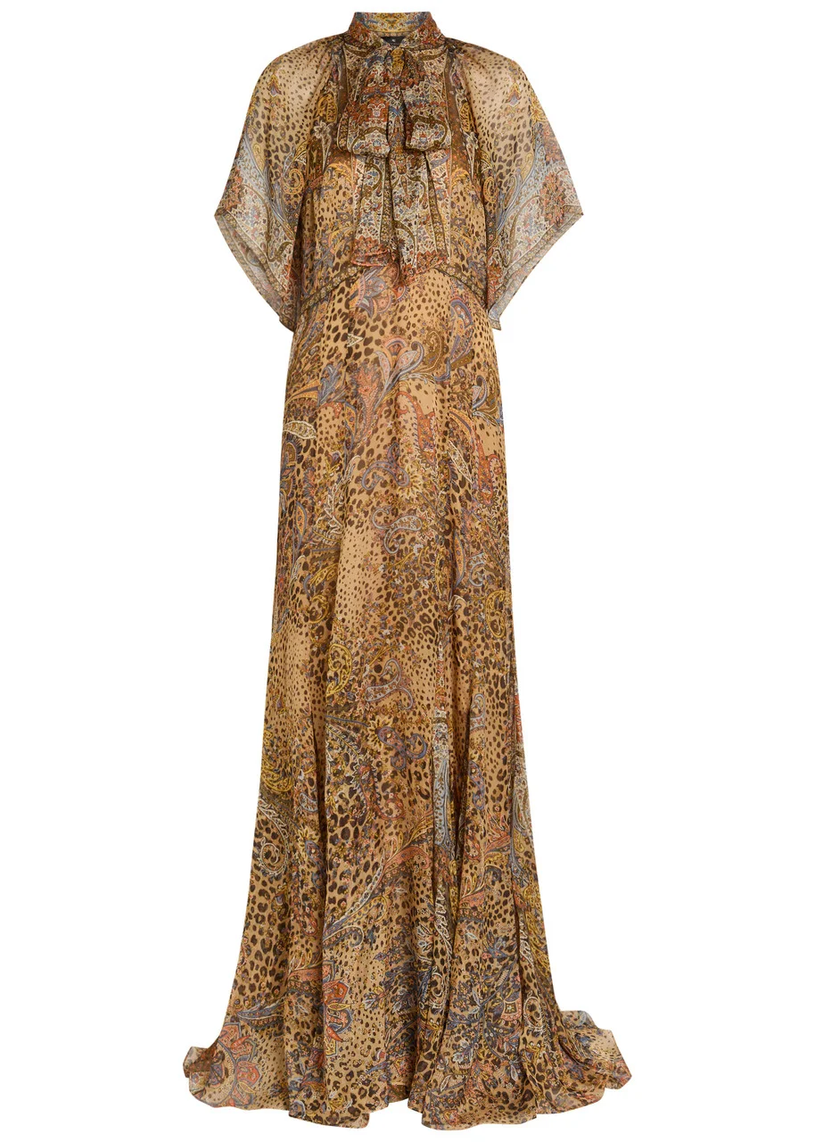 Etro Leopard-print Silk Maxi Dress - 1