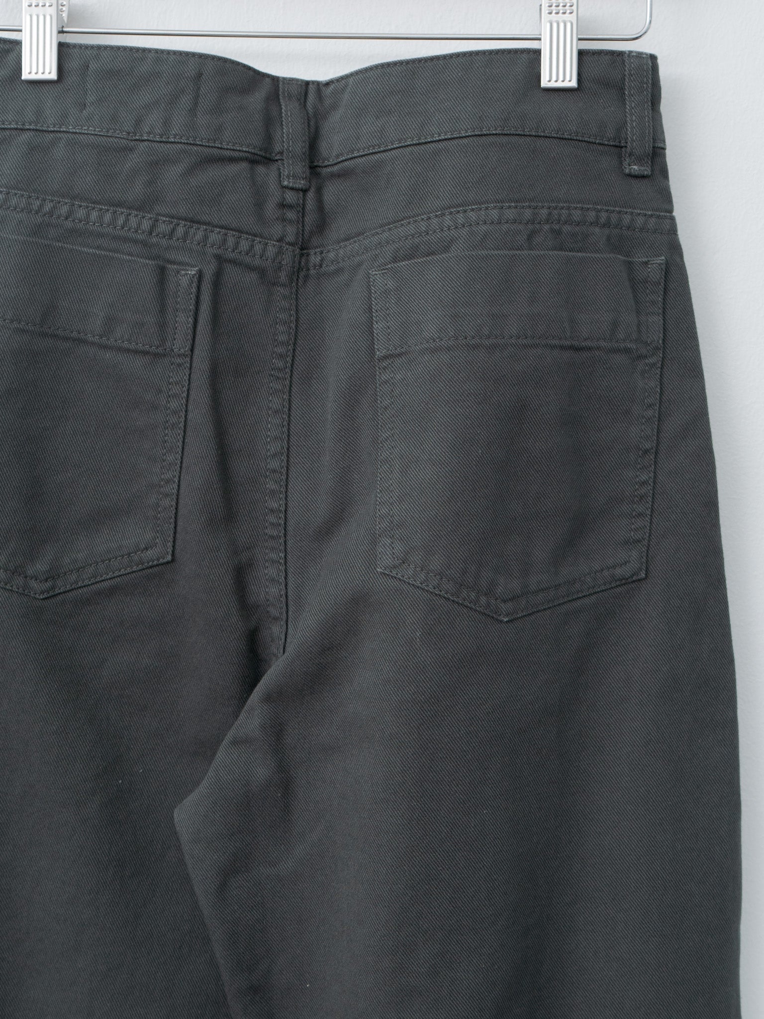 High Waisted Curved Pants - Carbon Blue - 10