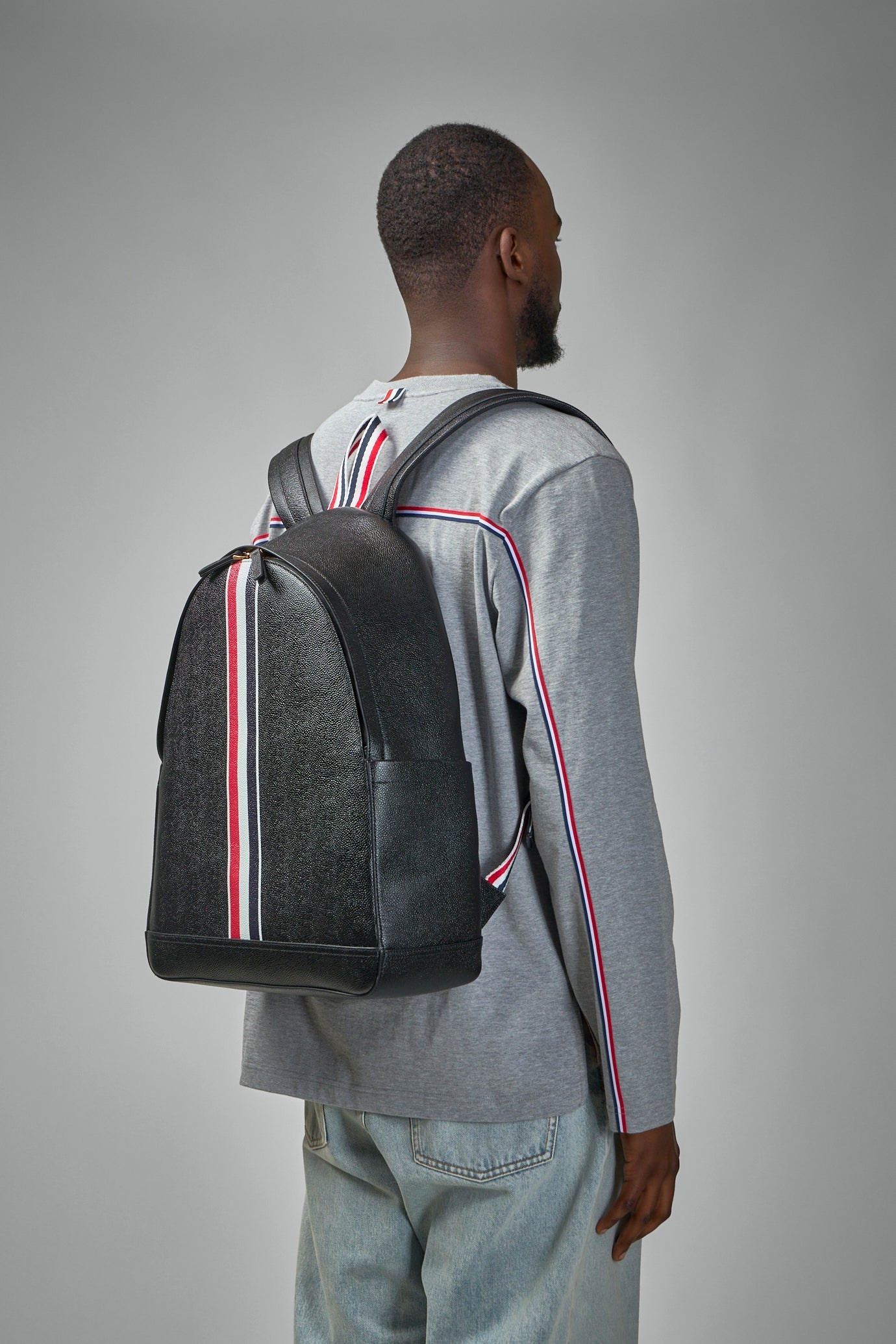 Pebble Grain RWB Stripe Backpack - 5
