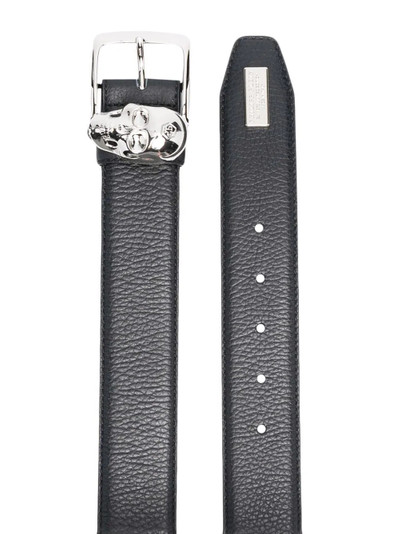 PHILIPP PLEIN skull-appliqué leather belt outlook