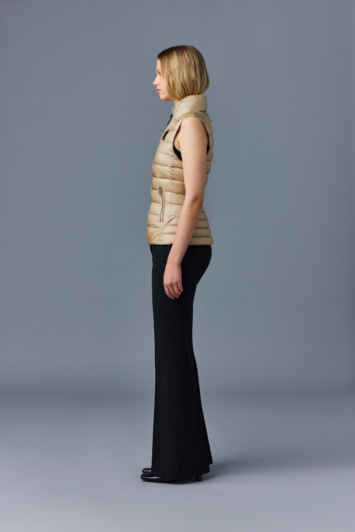 KARLY Recycled E3-Lite down vest with peplum - 3