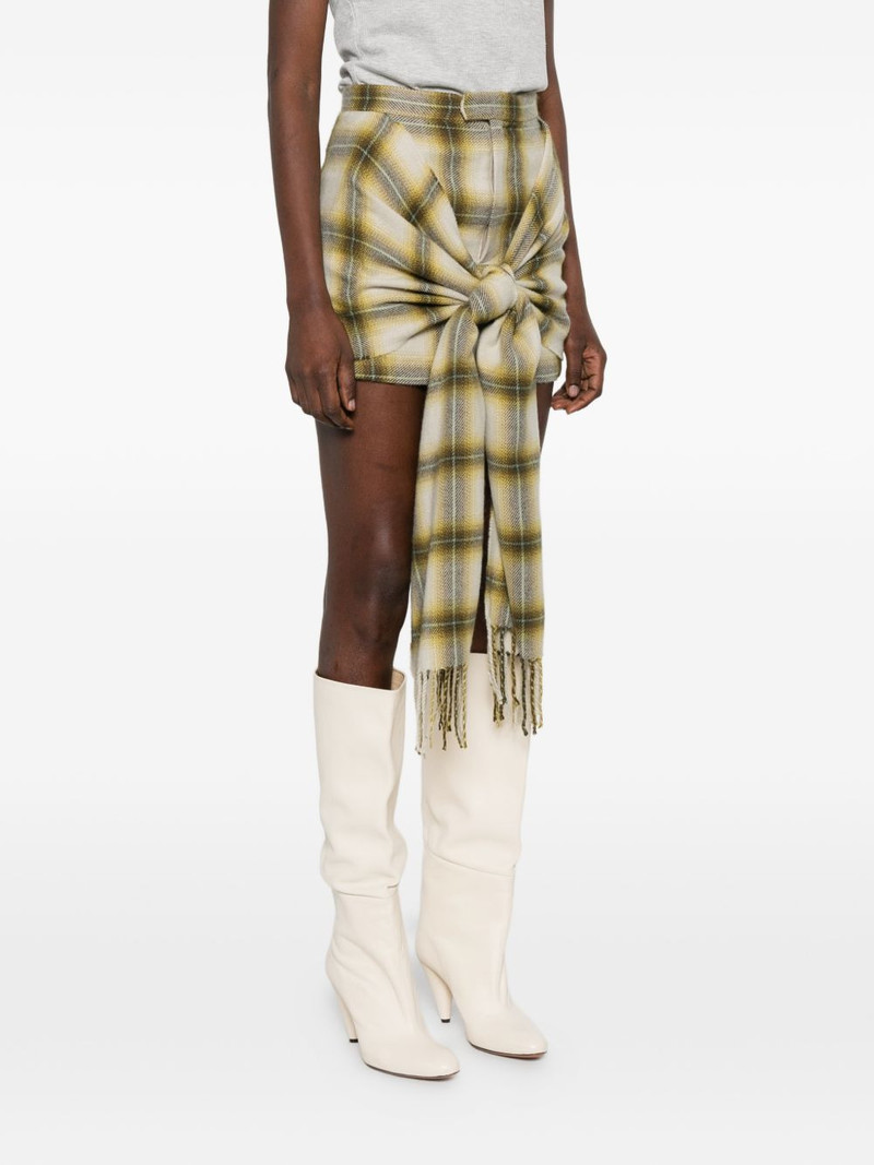 check-pattern tassel mini skirt 3