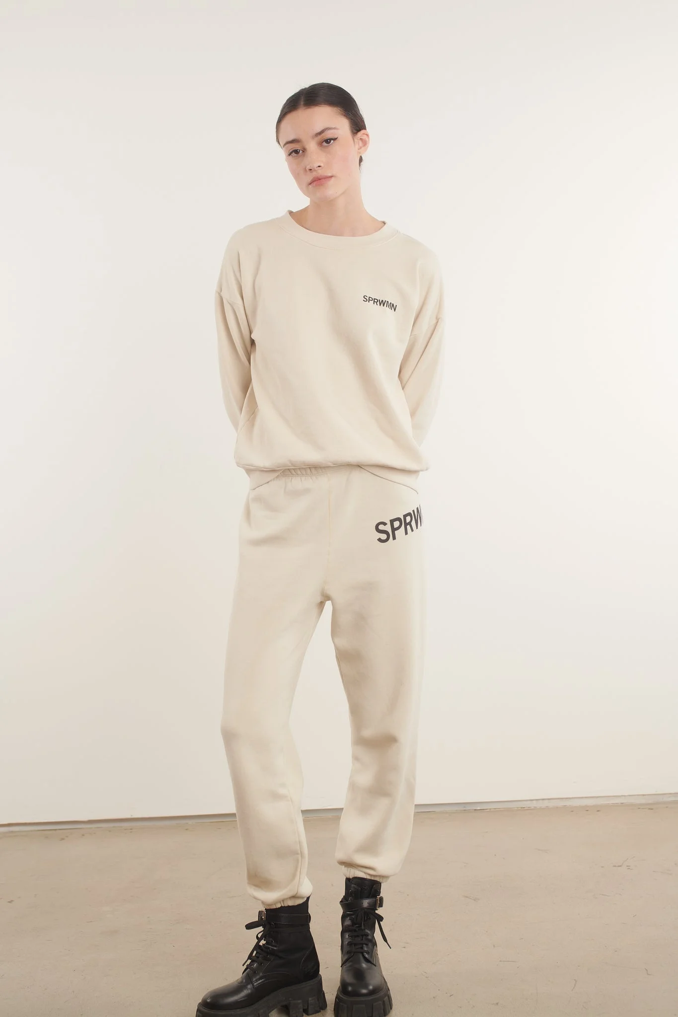 VINTAGE WHITE SMALL LOGO SWEATPANTS - 1