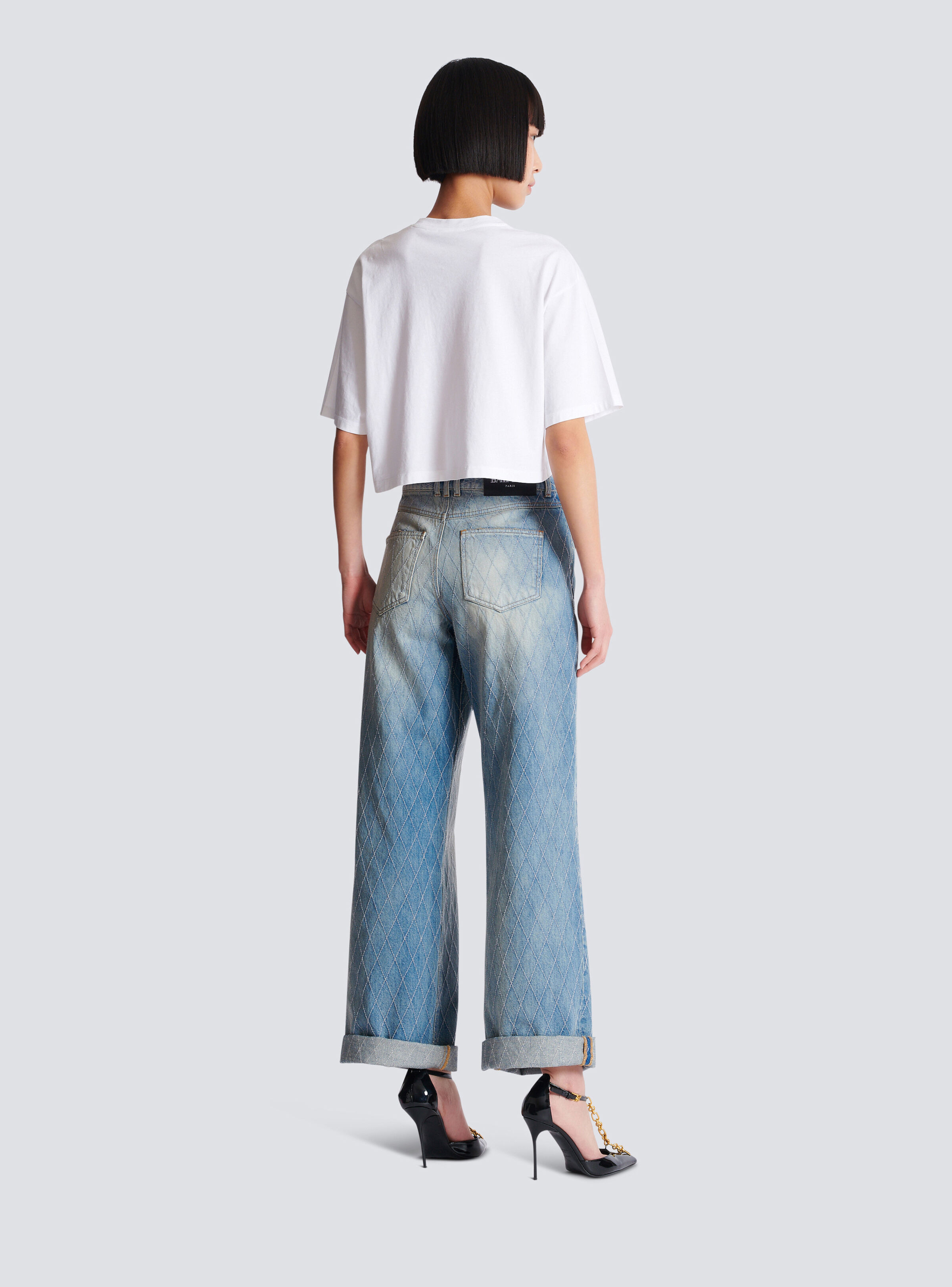 T-shirt with Balmain Paris print - 4