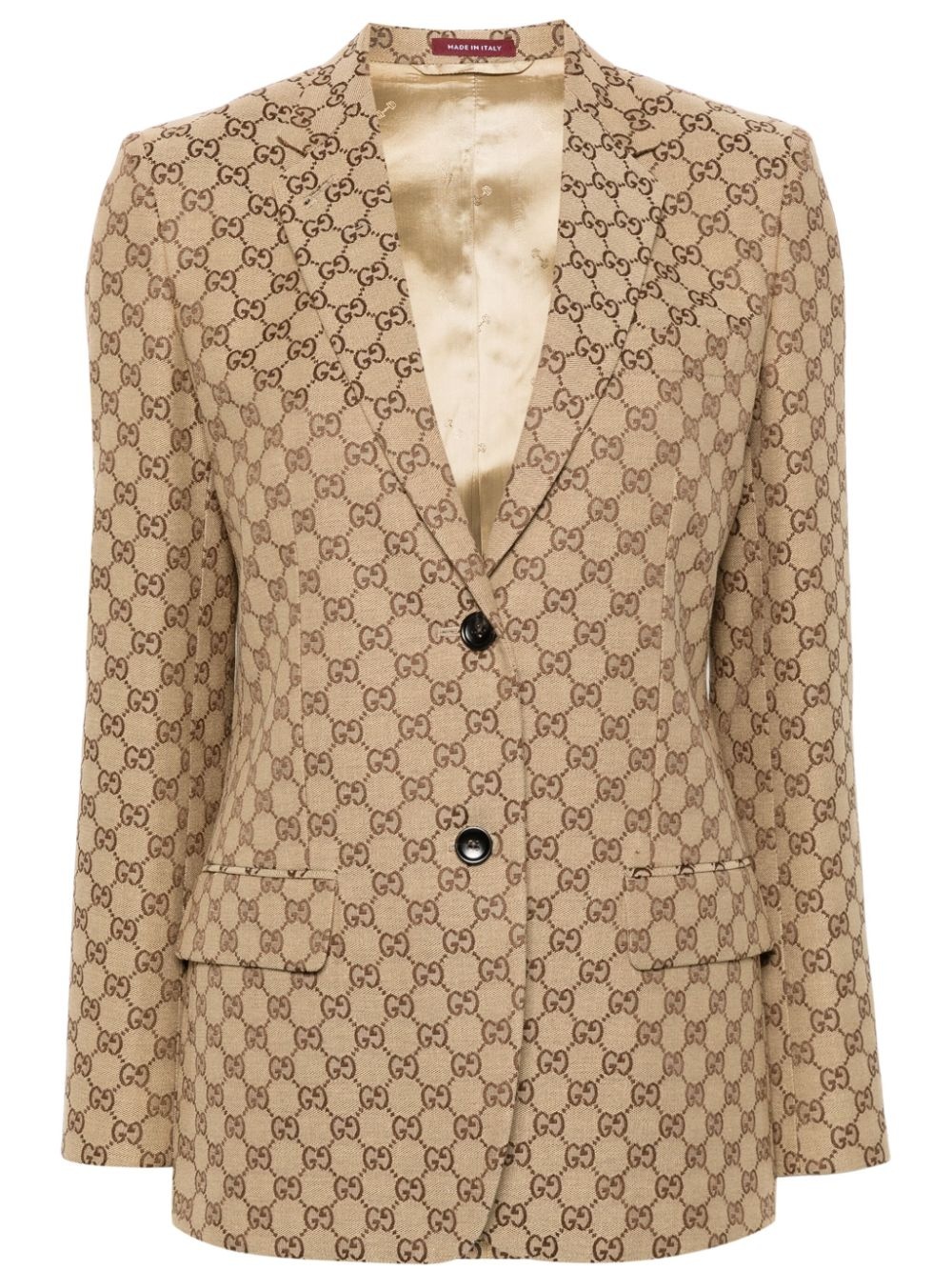 GG canvas single-breasted blazer - 1