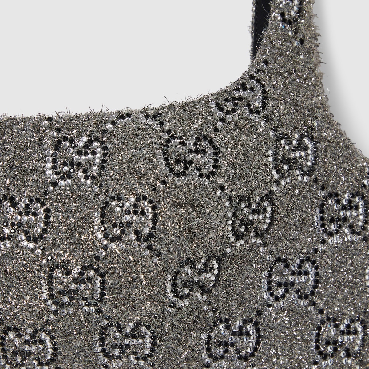 Embroidered GG wool tweed top - 7