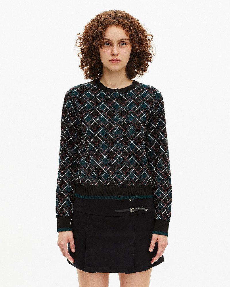 BLACK CHECK CARDIGAN 4