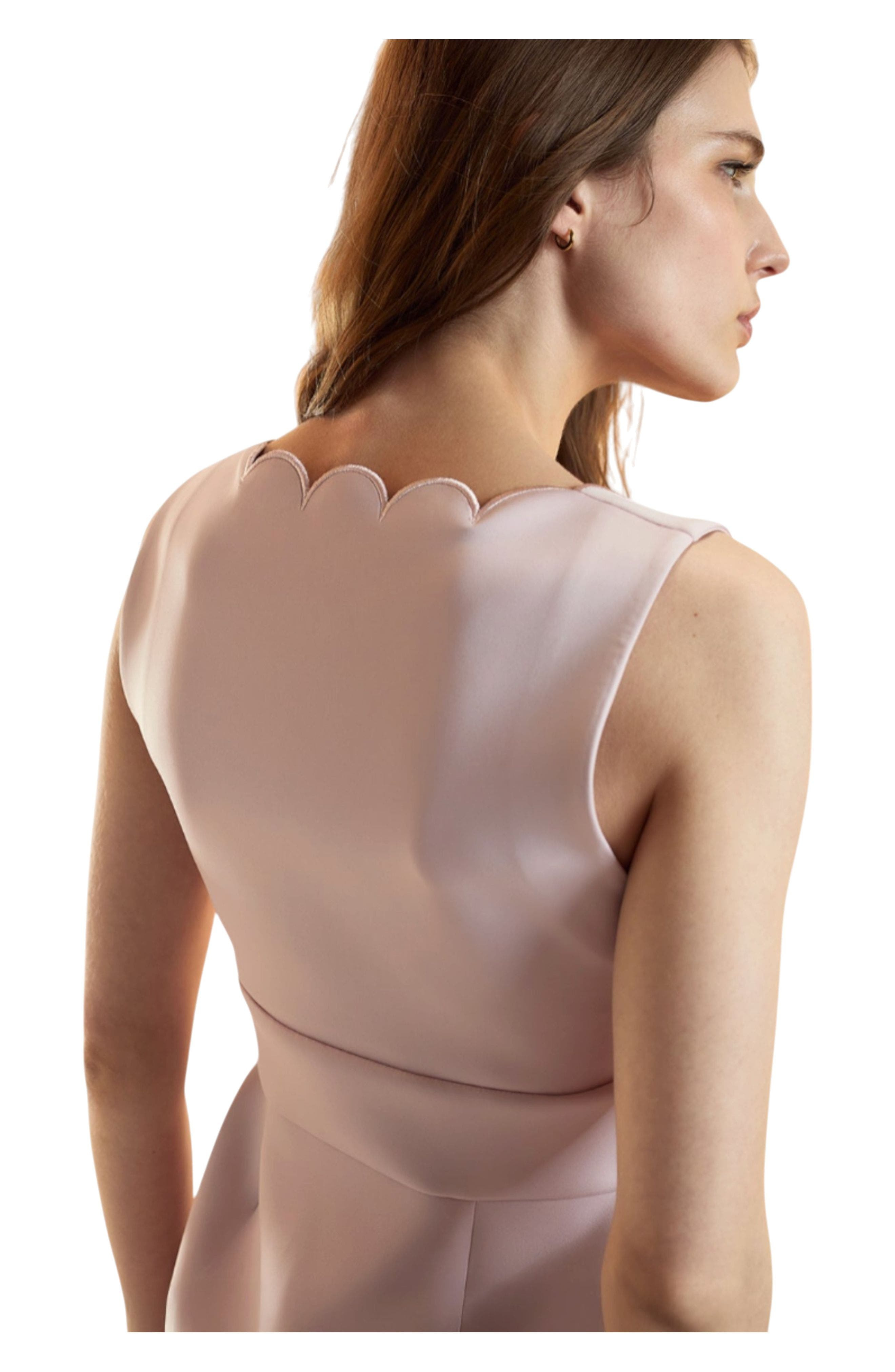 Cynthia Rowley Ella Bonded Scallop Mini Dress in Mauve at Nordstrom - 2