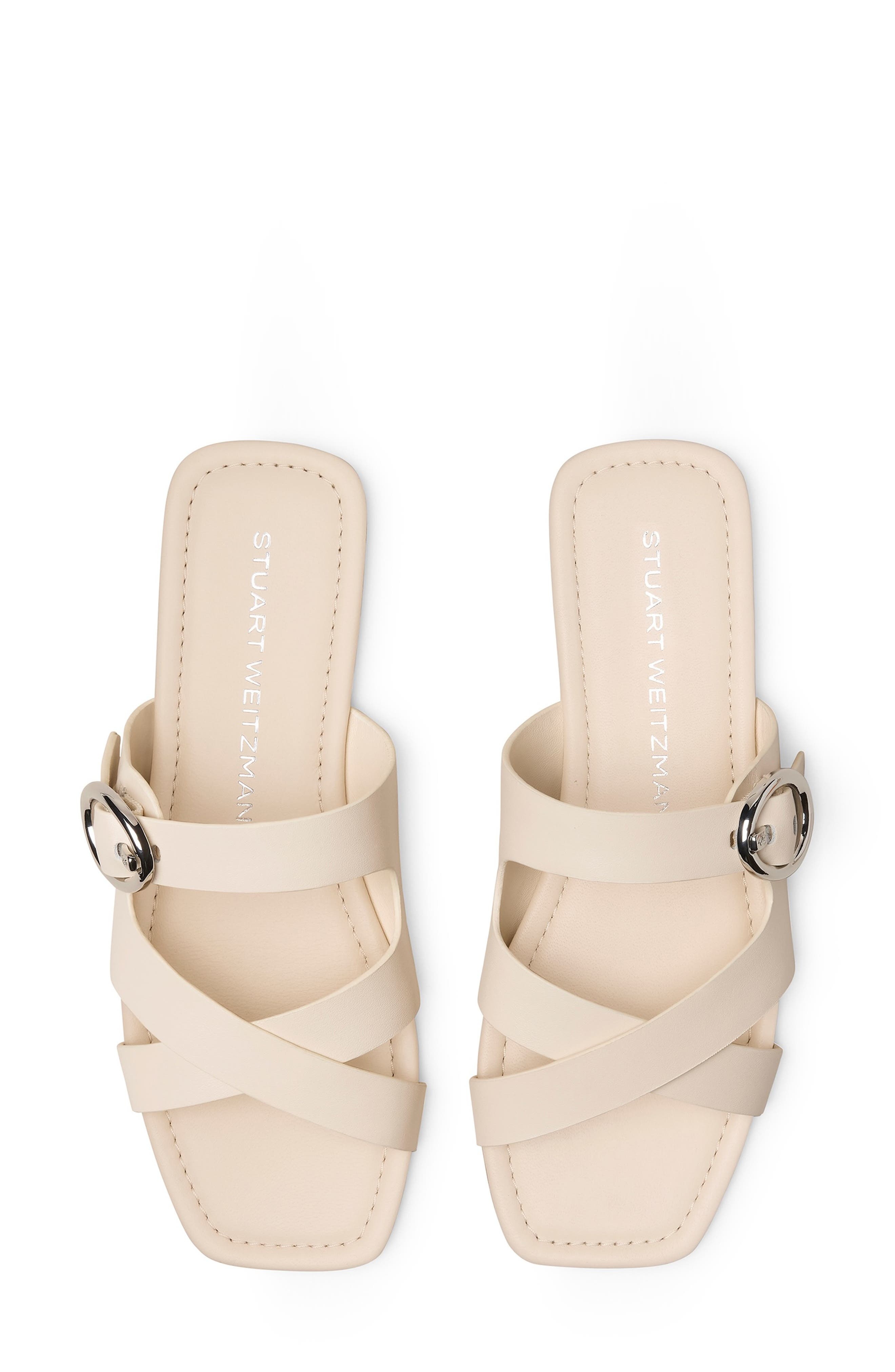 Stuart Weitzman Villa Slide Sandal in Linen at Nordstrom - 4