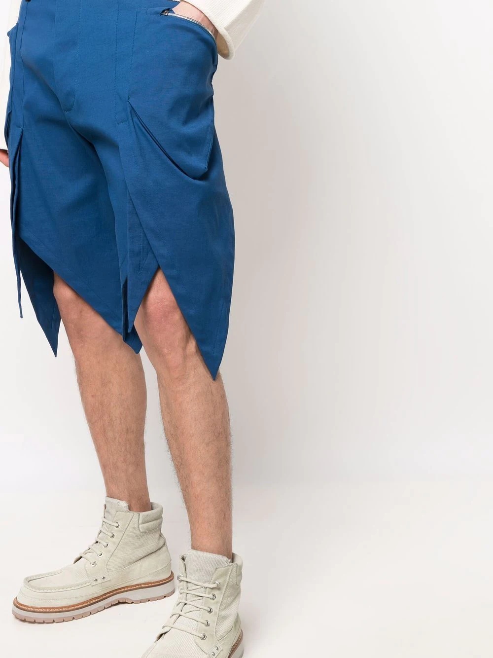 point-hem cargo shorts - 5