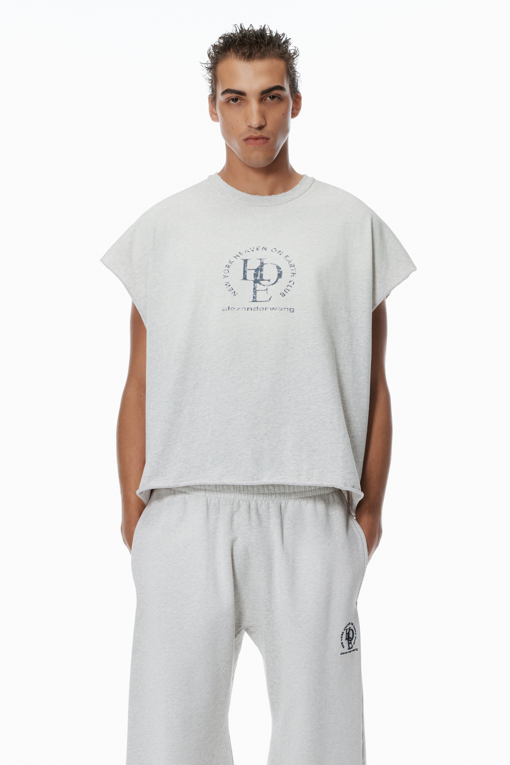 Unisex Logo Oversized Cotton Terry Sweatpants - 5
