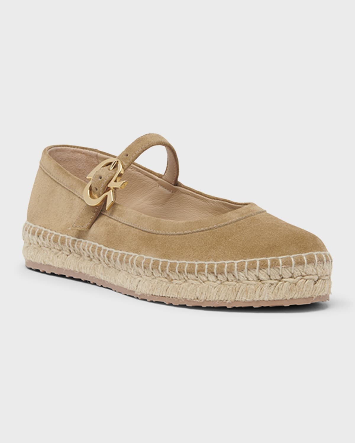 Suede Mary Jane Ballerina Espadrilles - 2