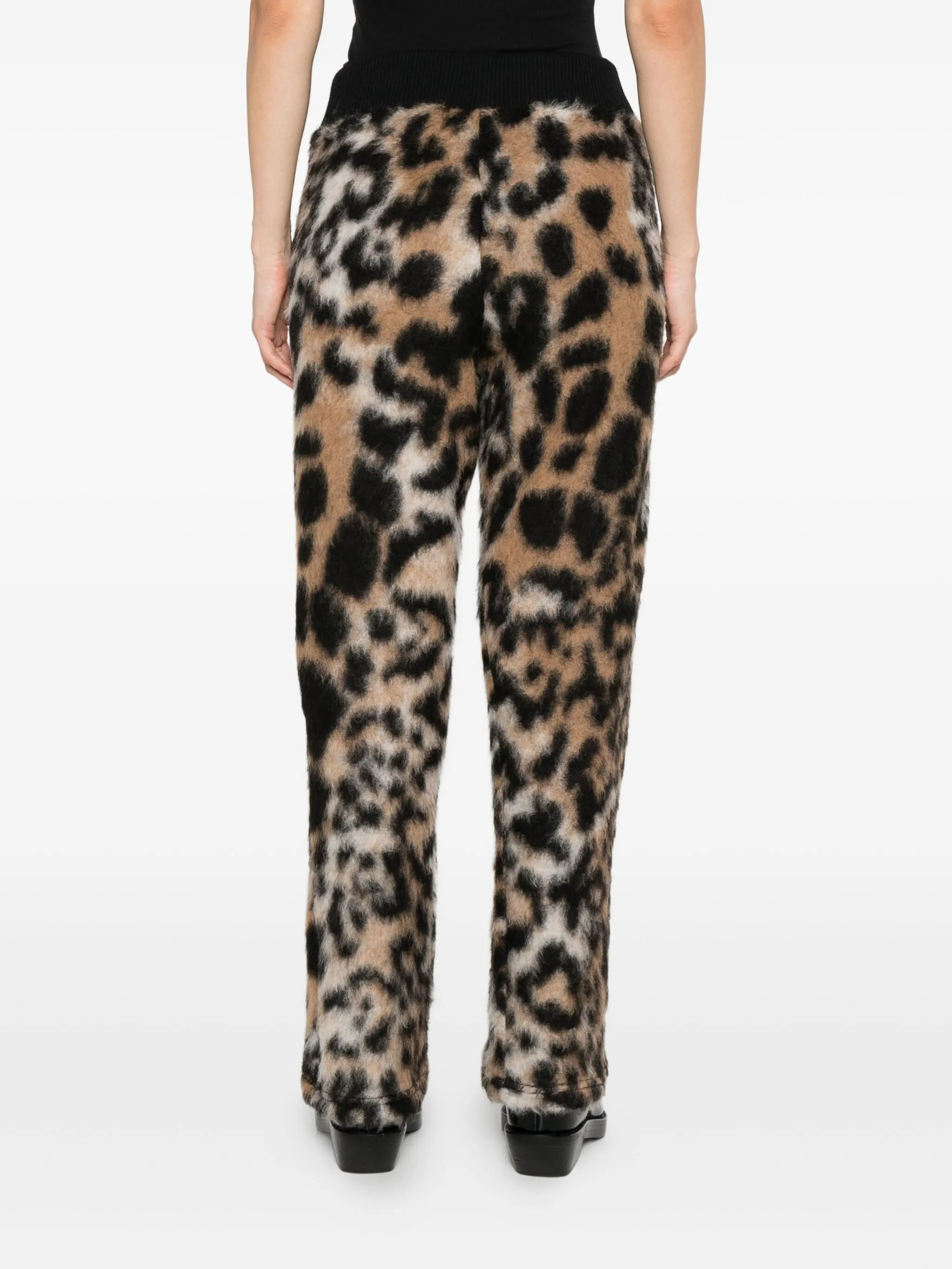 Gcds Leopard-print Drawstring-waist Pants - 4