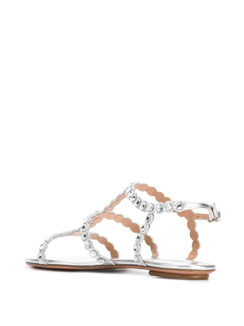crystal flat sandals - 3