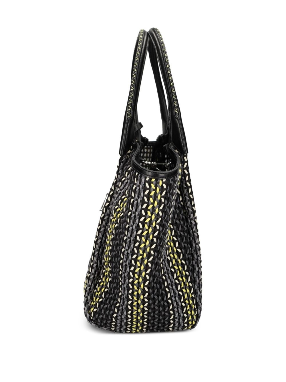 geometric-pattern tote bag - 4