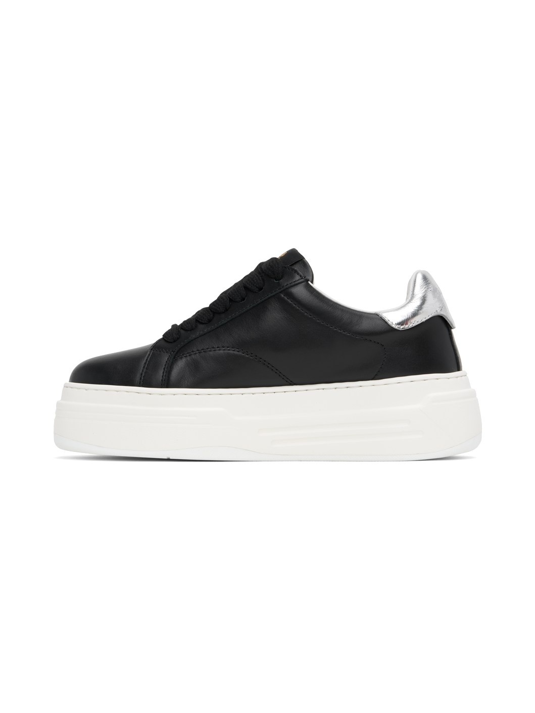 Black & Silver DDB0 Leather Platform Sneakers - 3