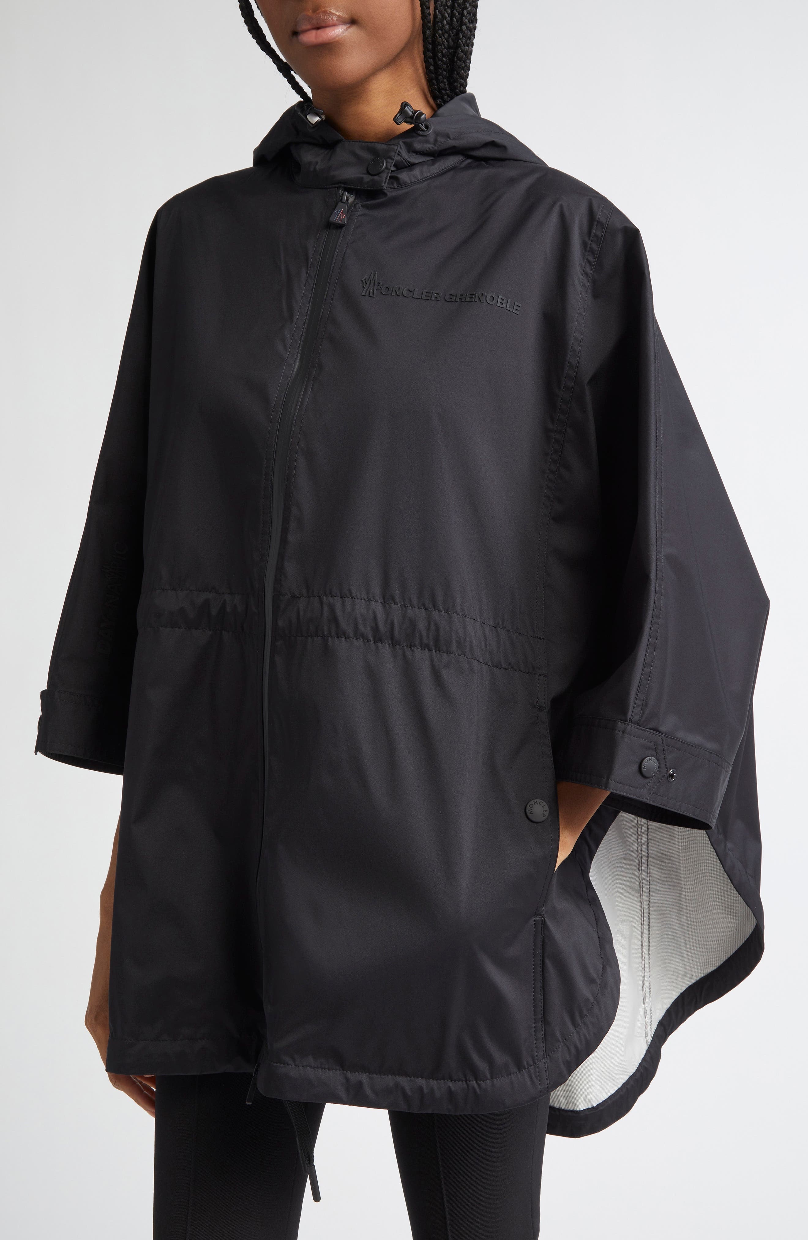 Moncler Grenoble Vorassay Poncho Jacket in Black at Nordstrom - 4