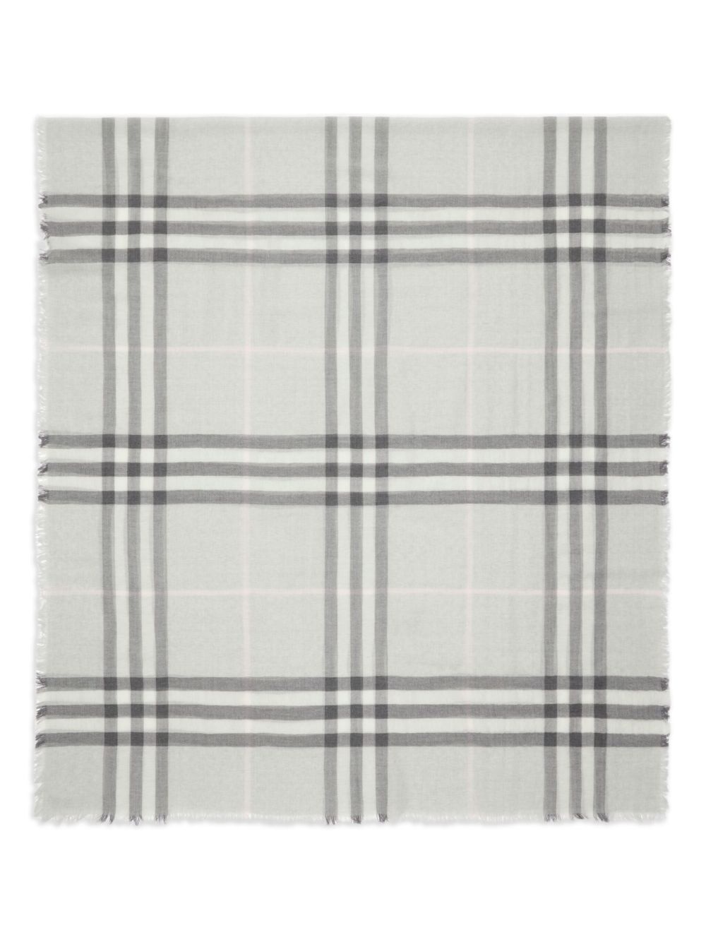 check-print wool scarf - 2