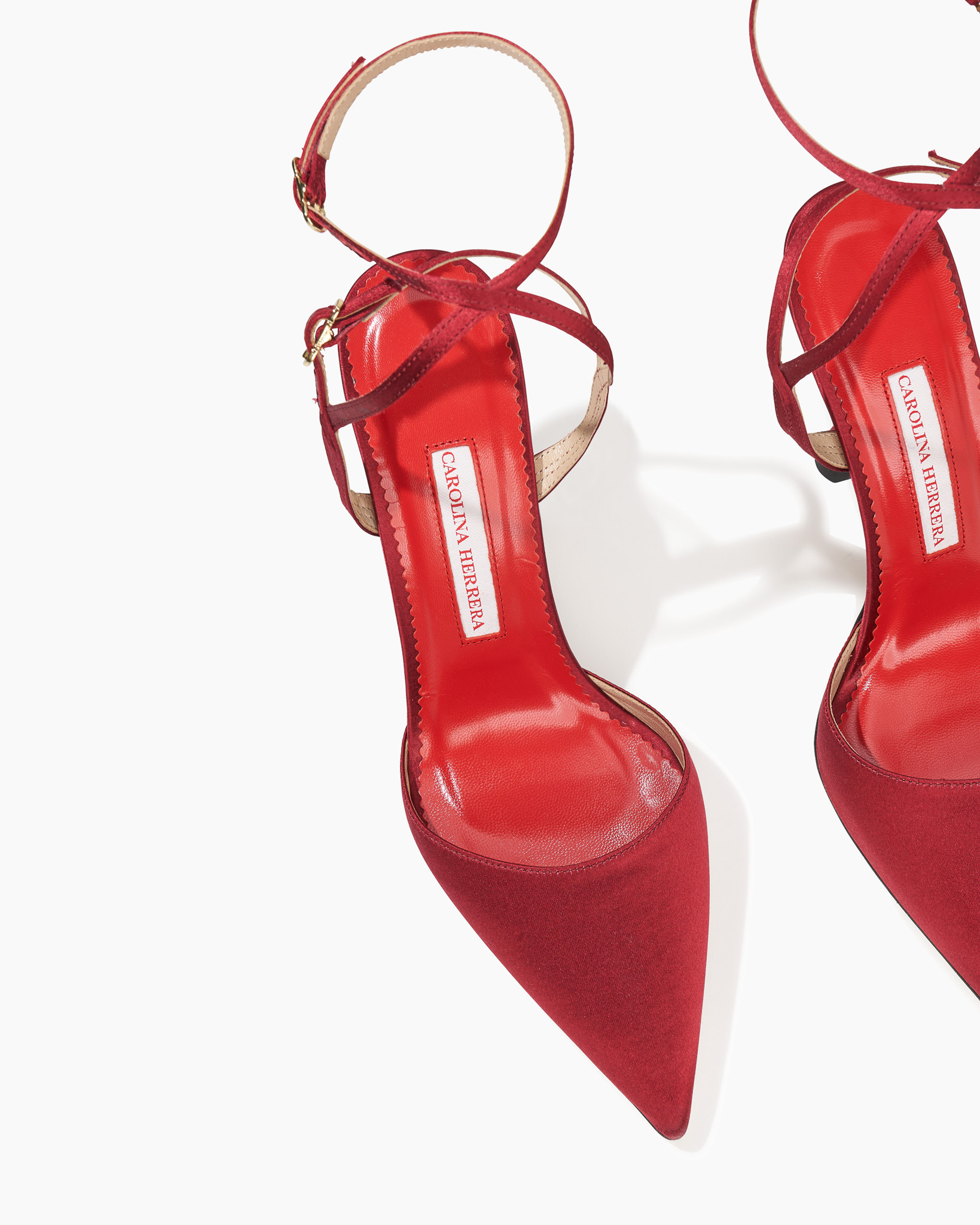 Satin Strappy Pumps - 5