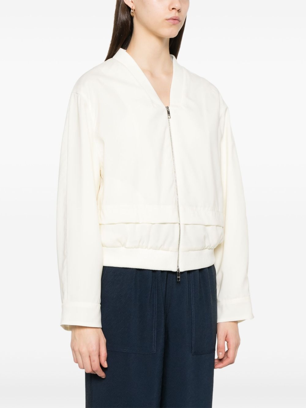 layered-effect bomber jacket - 3