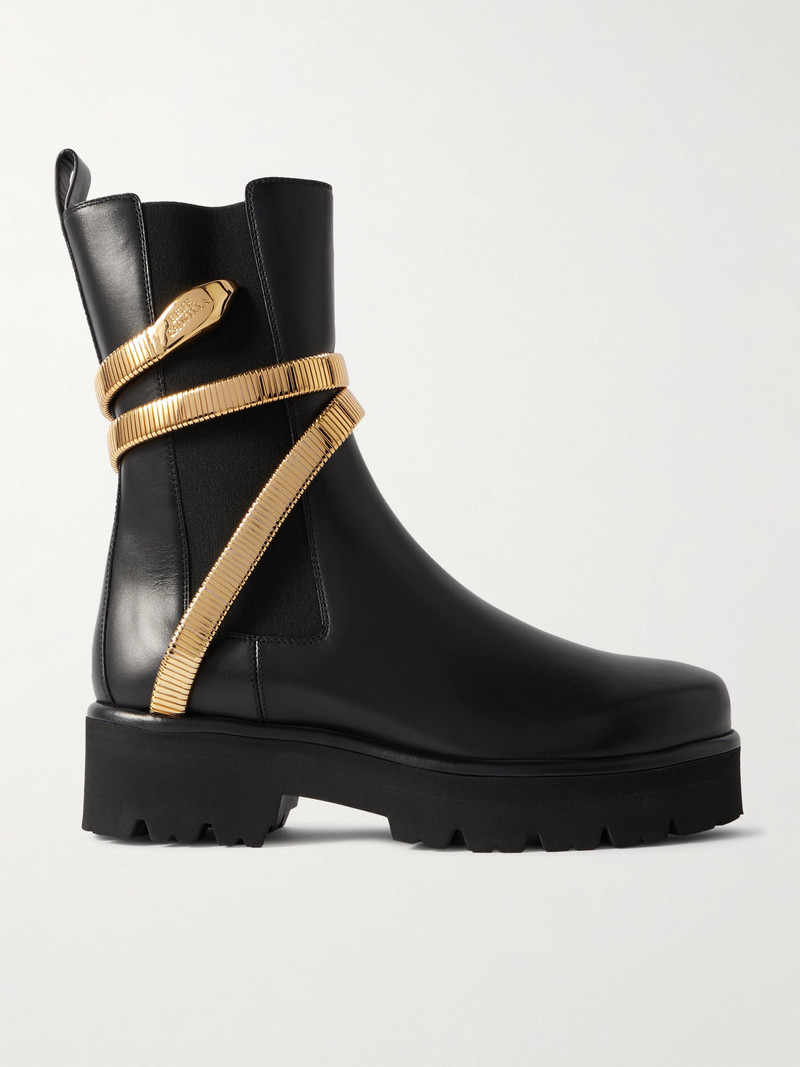 Embellished Leather Chelsea Boots 1