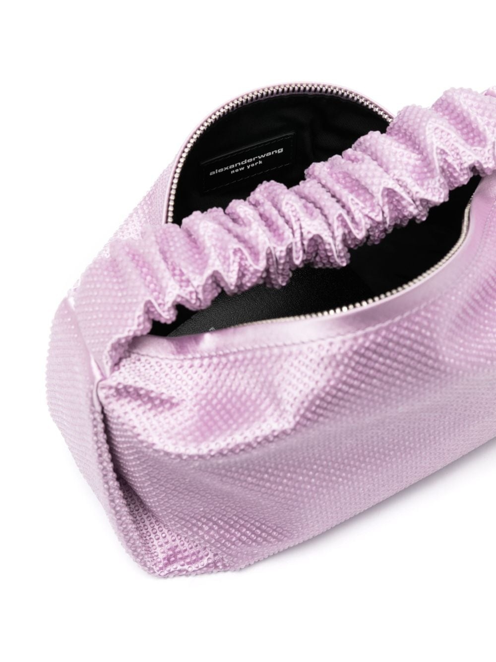 Scrunchie crystal-embellished mini bag - 6