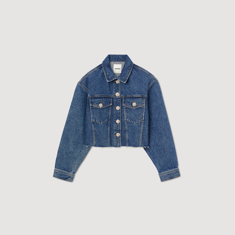 CROPPED DENIM JACKET - 1