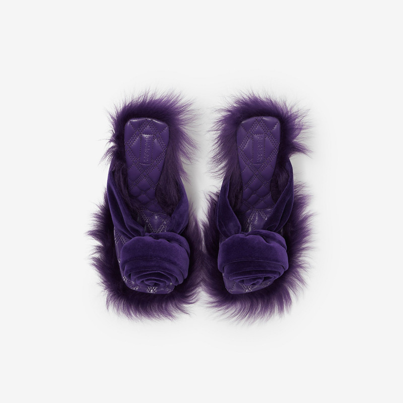 Shearling Step Rose Sandals 5