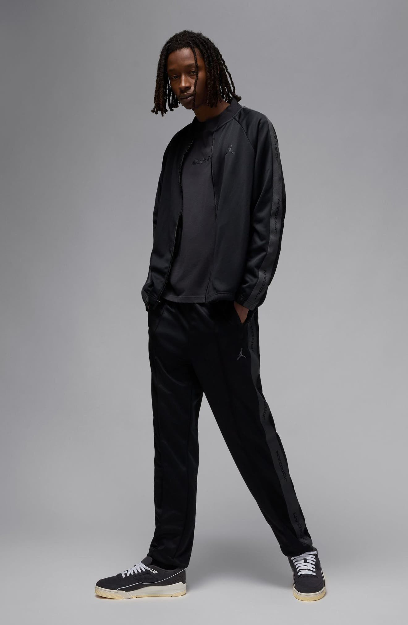 Jordan Essentials Track Jacket in Black/Anthracite at Nordstrom - 7