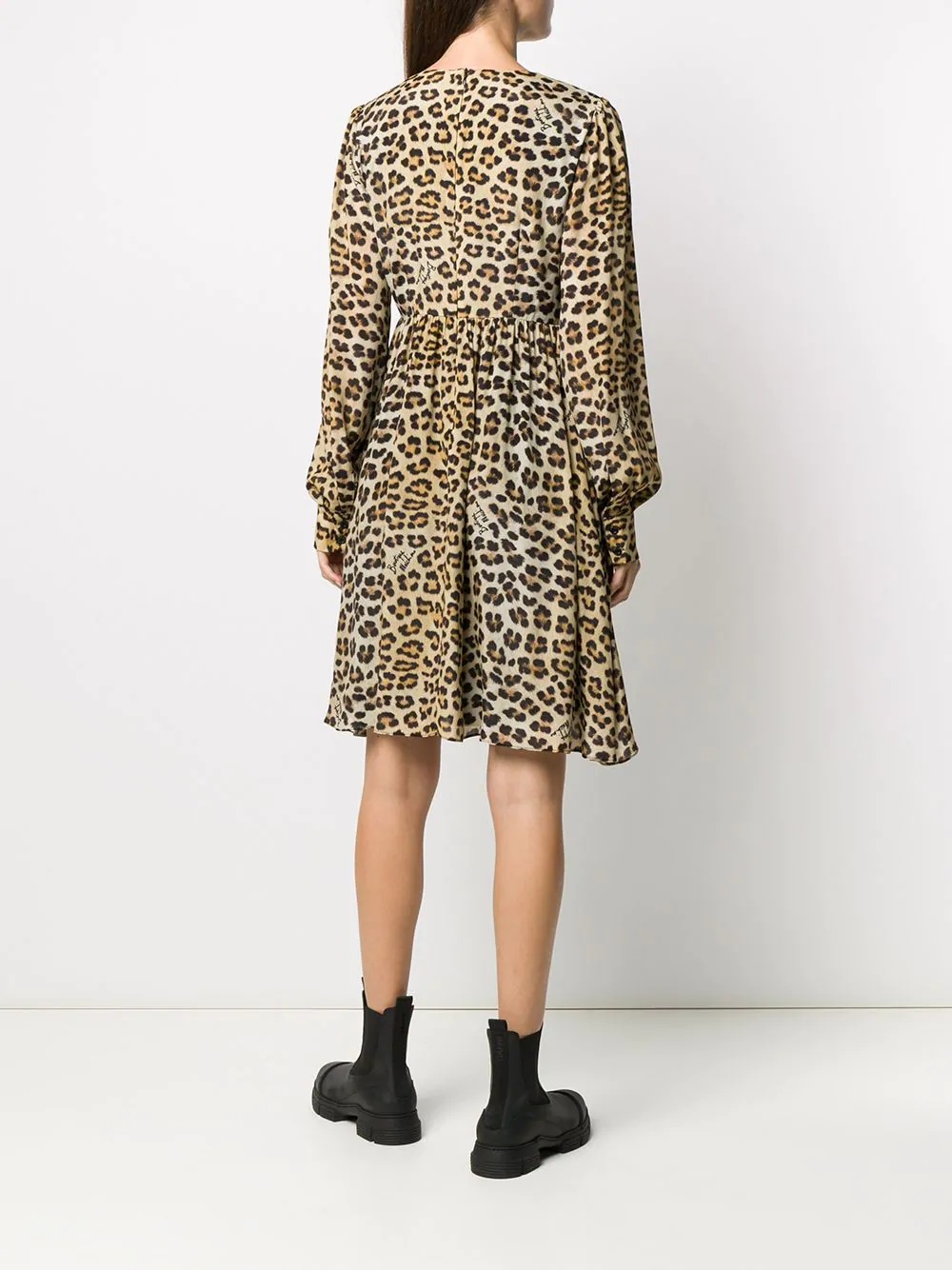 leopard-print tunic dress  - 4