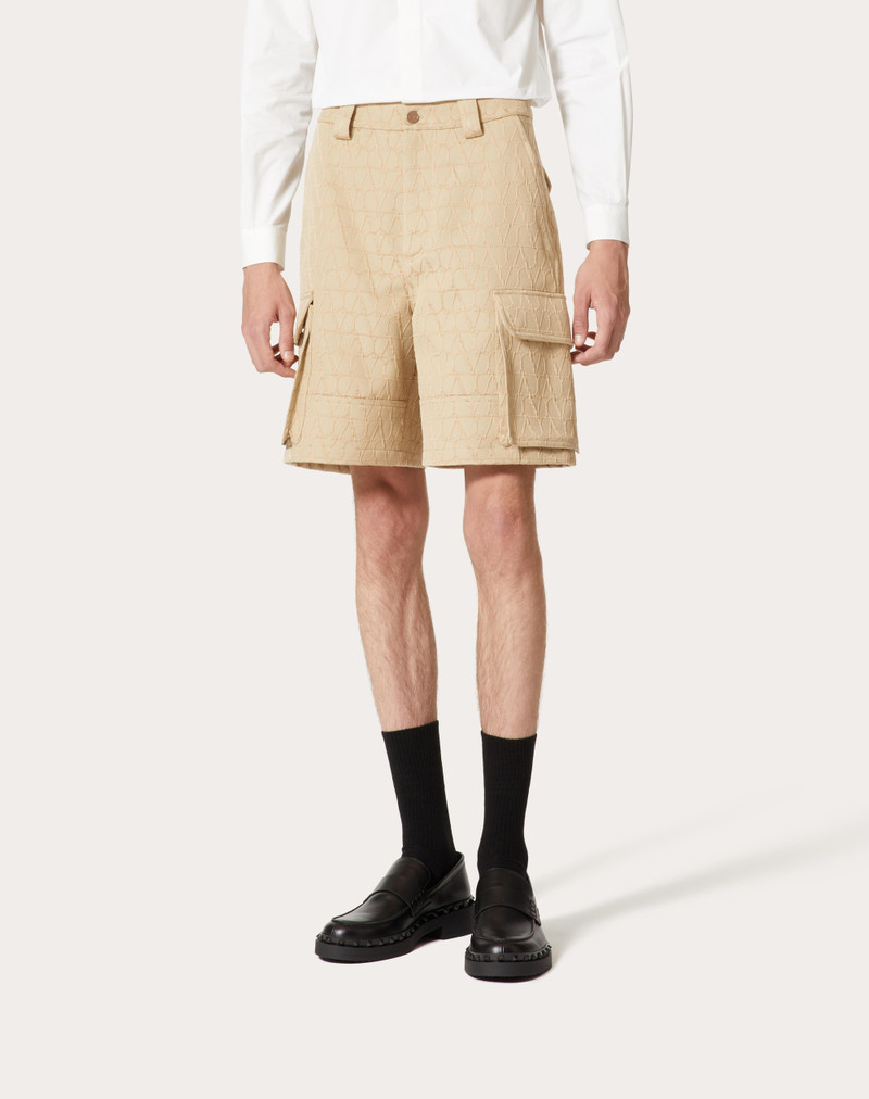HEAVY COTTON CARGO BERMUDA SHORTS WITH TOILE ICONOGRAPHE PATTERN 3