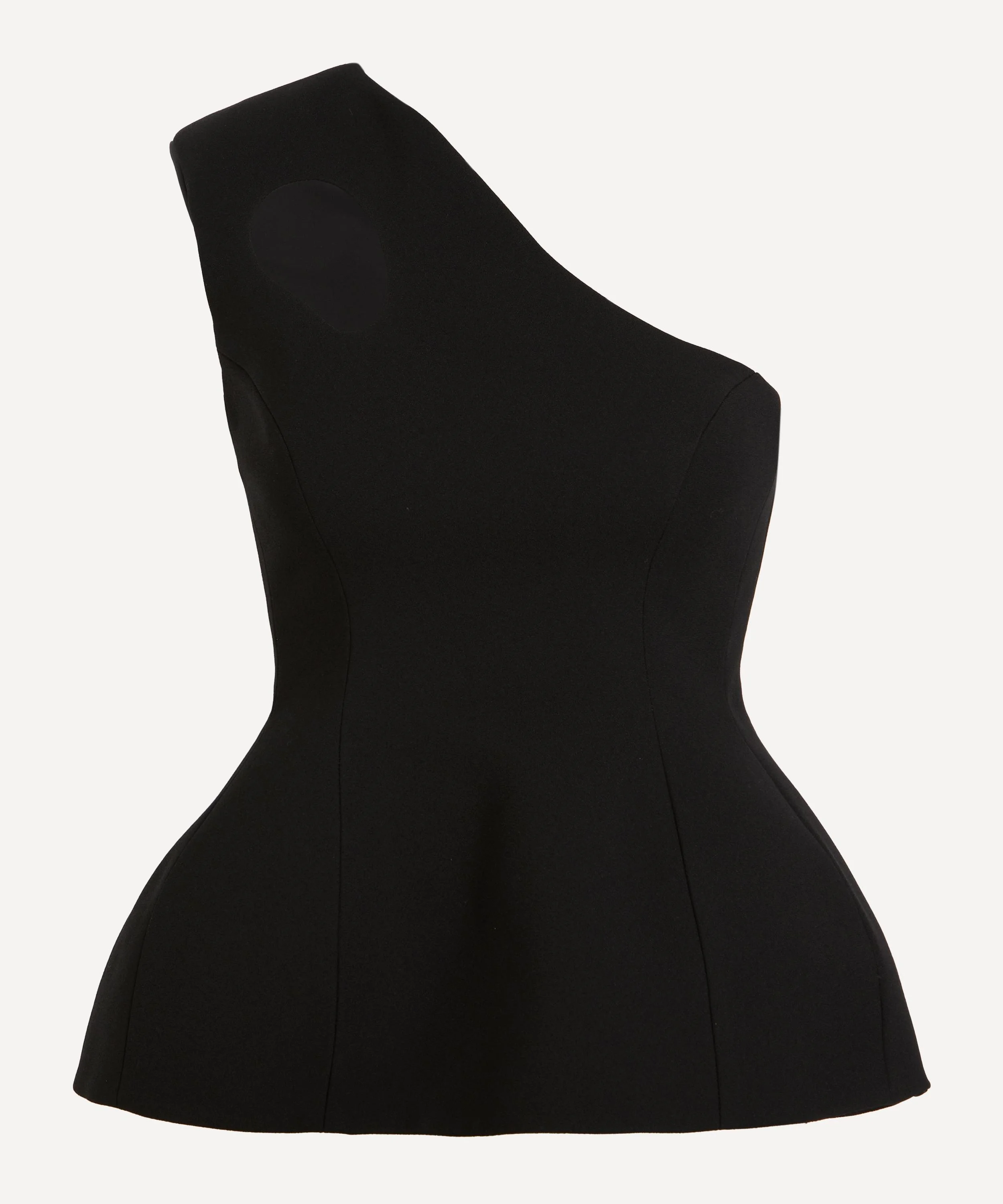 Black Vala Single-Shoulder Top - 1