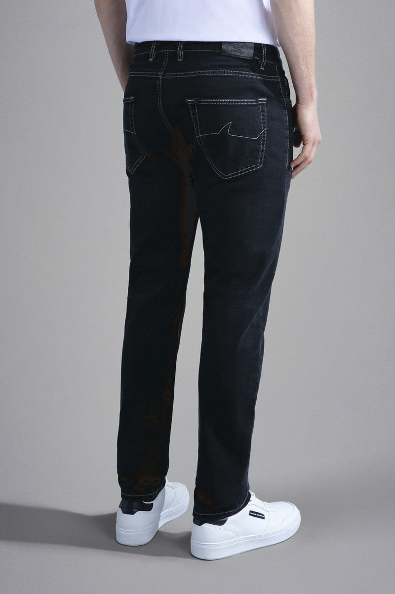 BLACK RIVET STRETCH COTTON JEANS 3