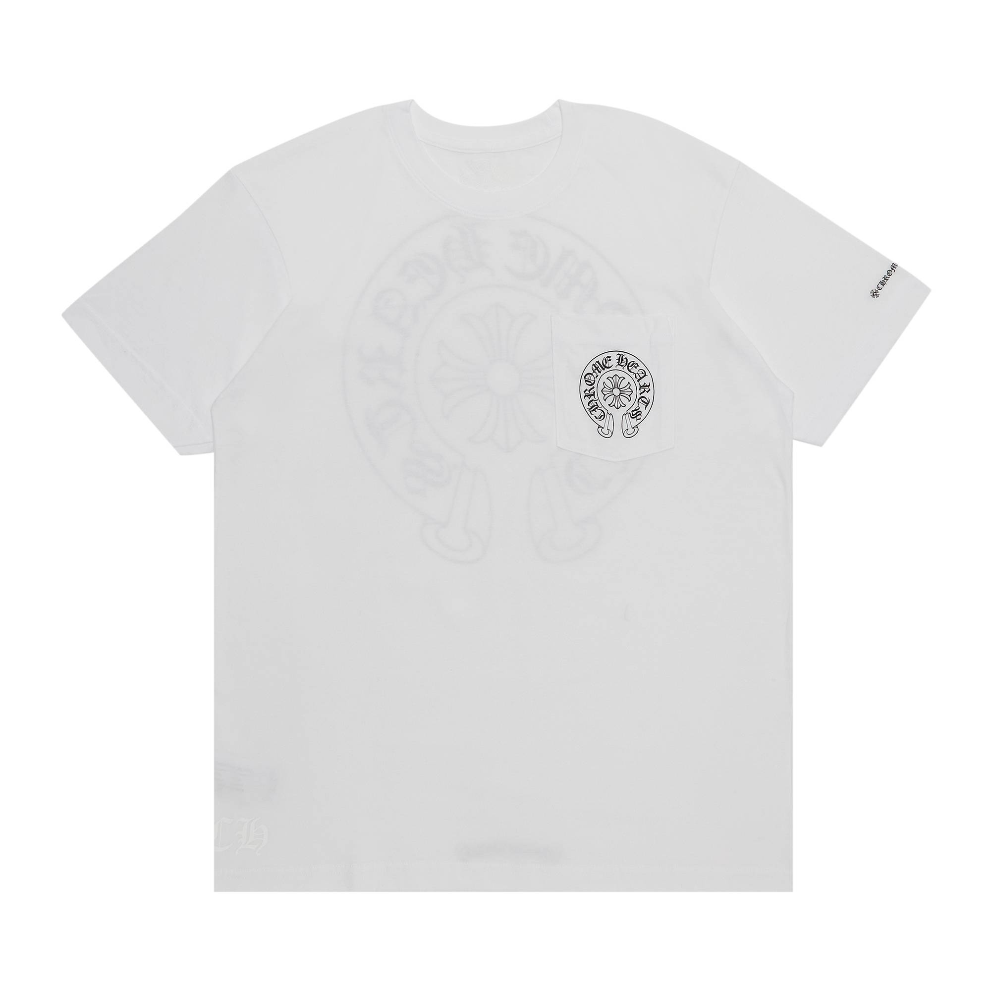 Chrome Hearts Horseshoe Logo Pocket T-Shirt 'White' - 1