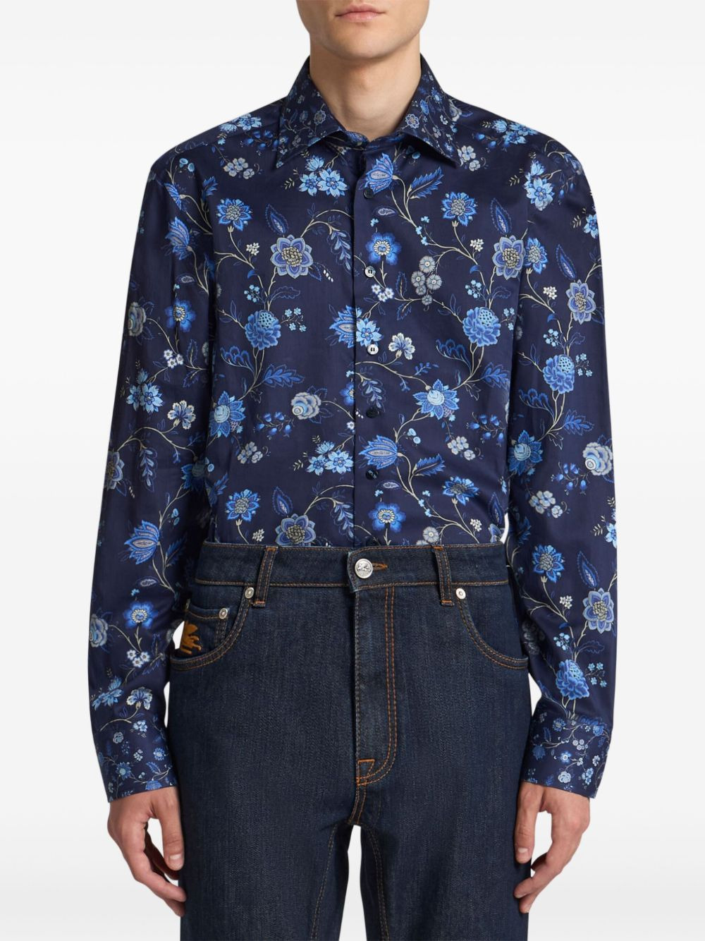 floral-print shirt - 2