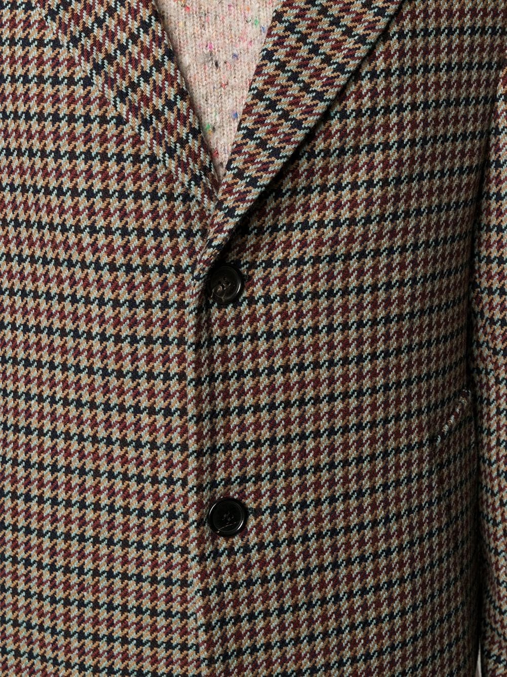 houndstooth single-breasted coat - 5