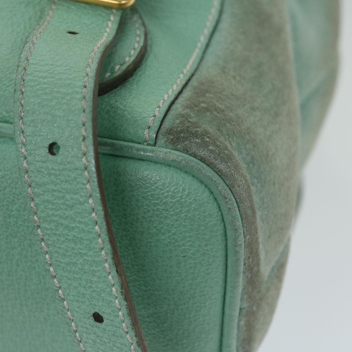 GUCCI Bamboo Backpack Suede Light Blue - 16