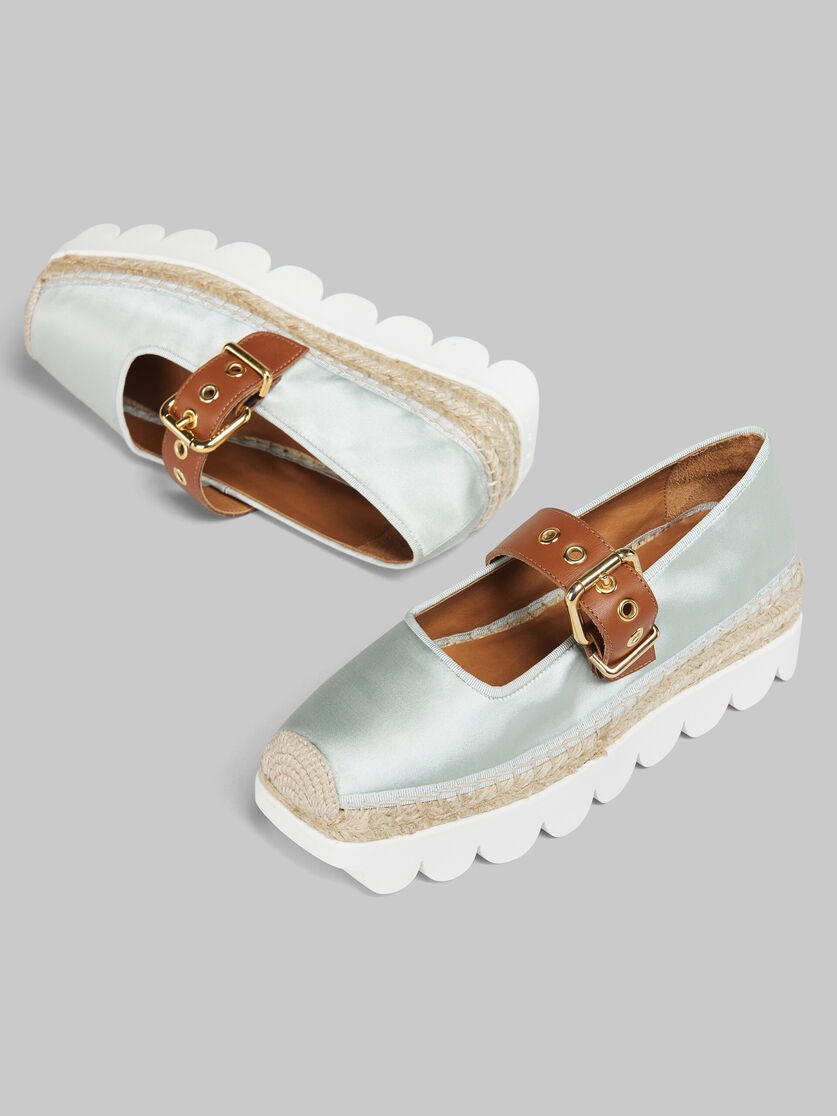 LIGHT BLUE SATIN PETAL ESPADRILLAS - 5