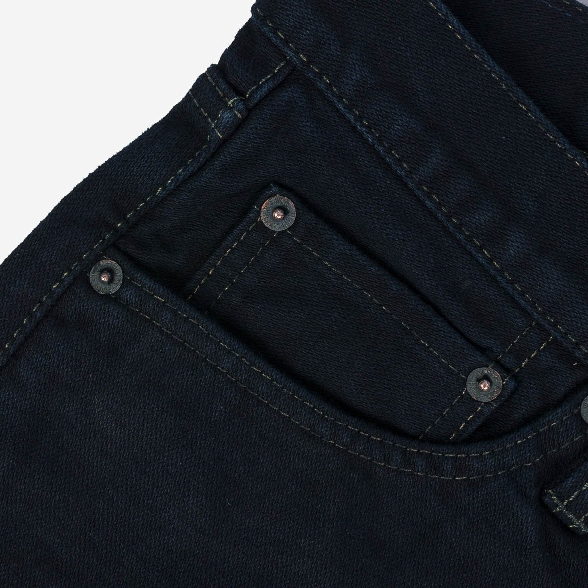 IH-555SBR-14od 14oz Broken Twill Selvedge Denim Super Slim Cut Jeans - Indigo Overdyed Black - 10
