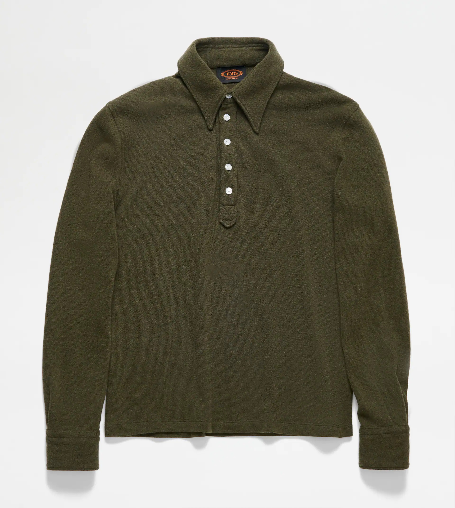 SHIRT IN MIXED WOOL - GREEN - 1