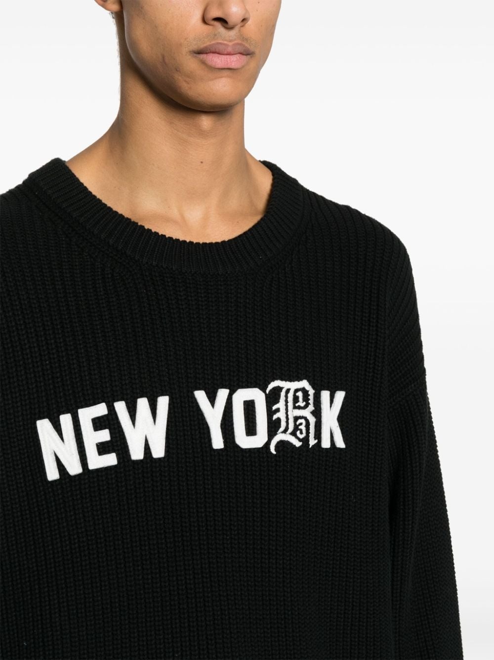 New York-appliquÃ©cotton jumper - 5