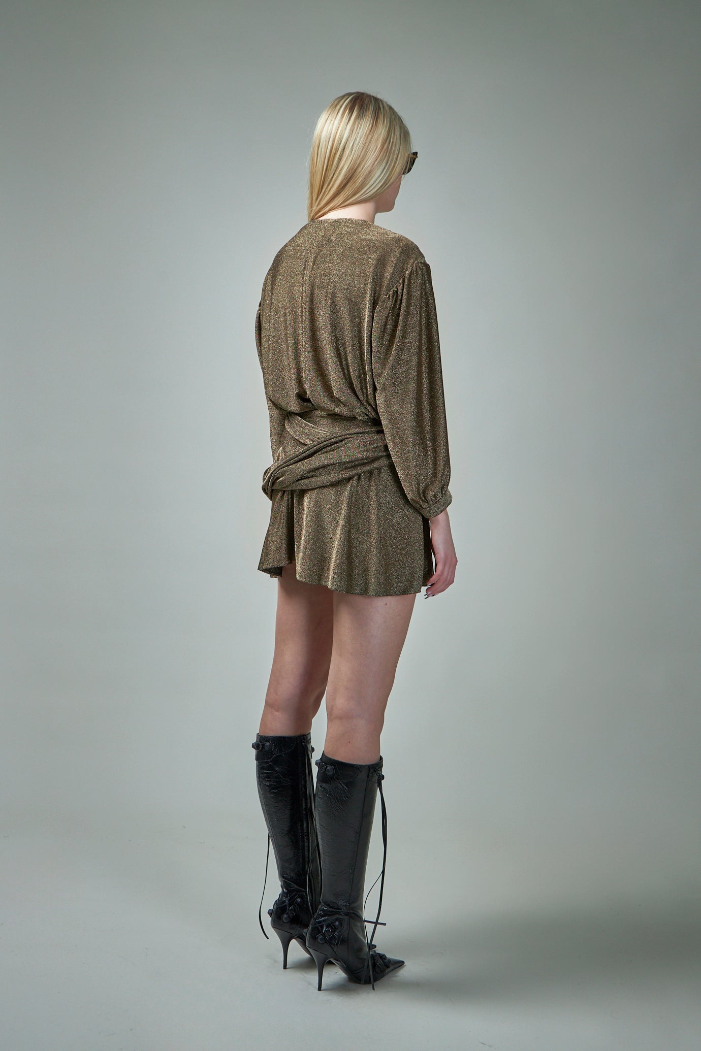 V Neck Mini Dress - 3
