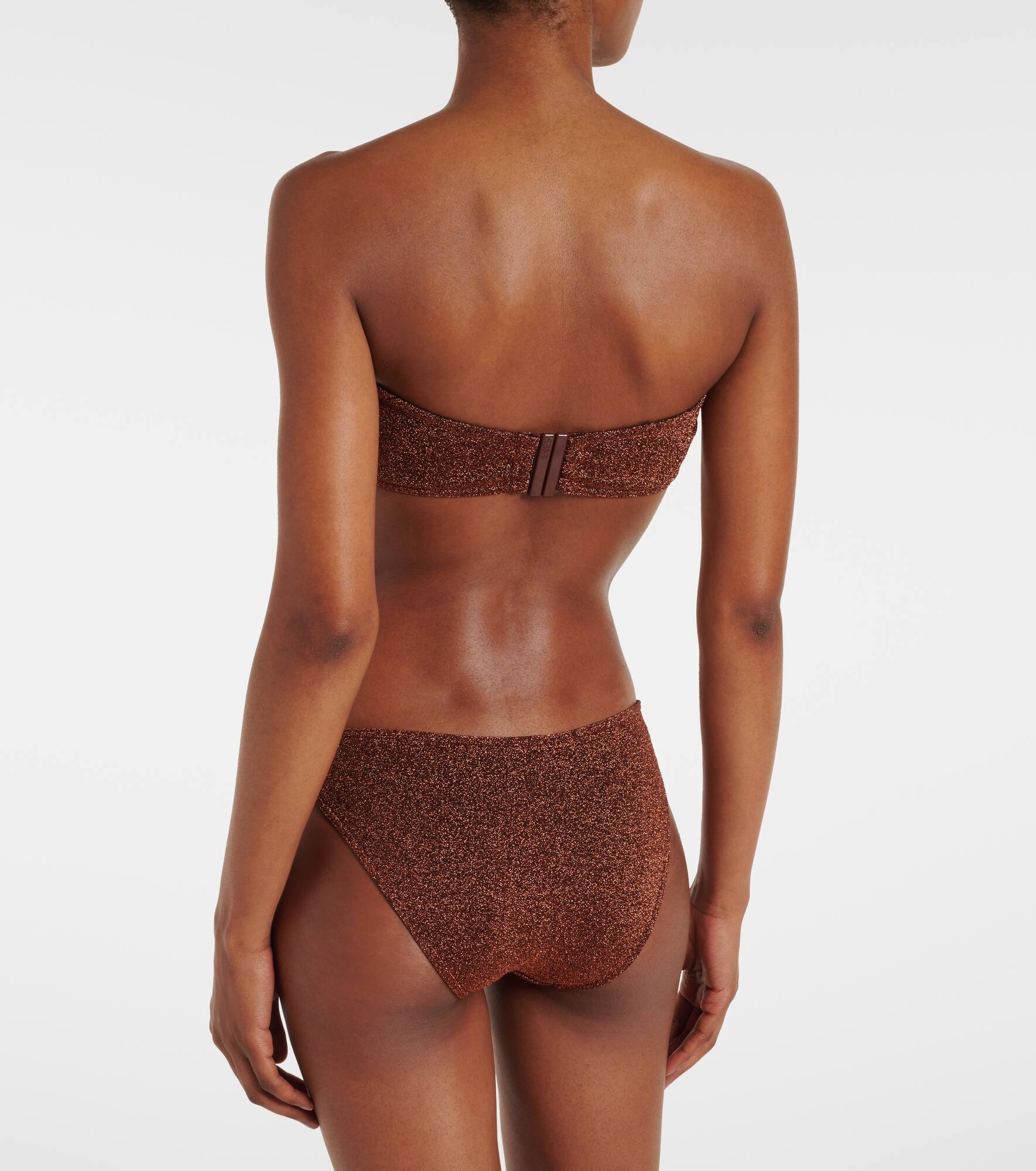 Flamboyant lurex® bandeau bikini top - 3