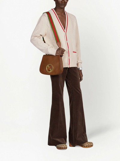 GUCCI GG knitted chevron-style cardigan outlook