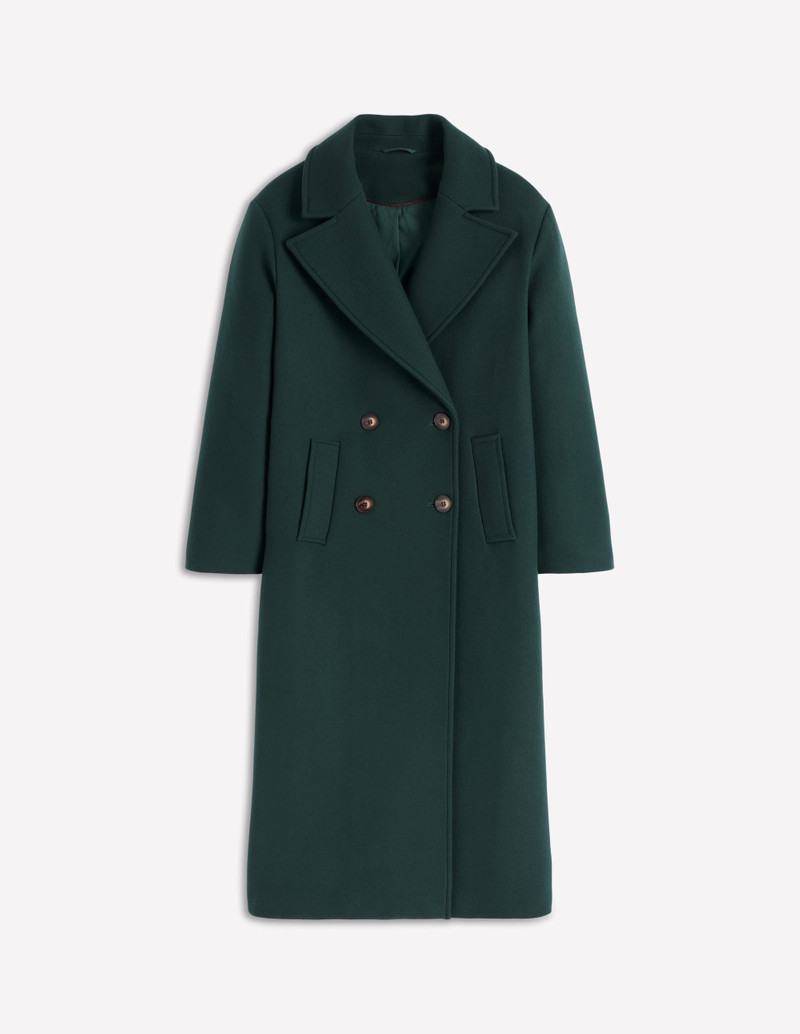 Cocoon Wool Coat-Emerald Night 1