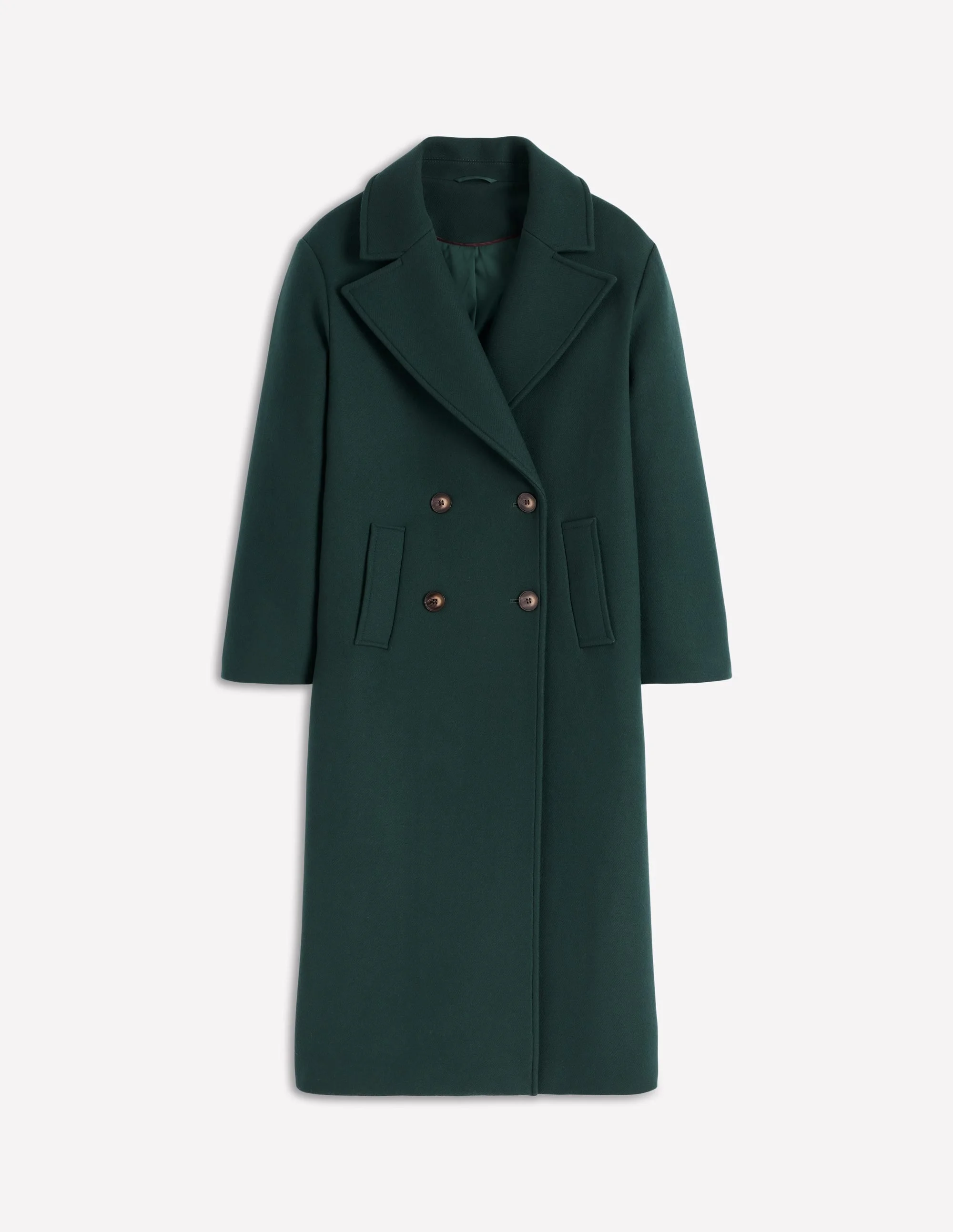 Cocoon Wool Coat-Emerald Night - 1